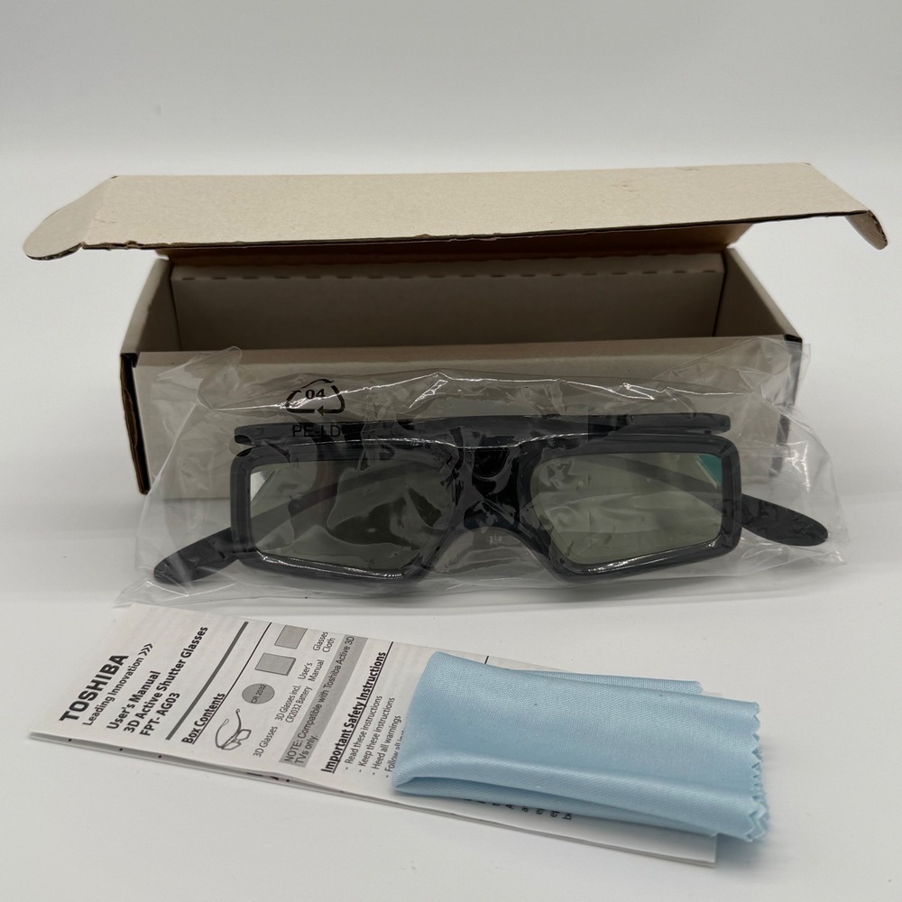 New Toshiba FPT-AG03 3D Active Shutter Glasses PA5111U-1ETB Sealed Home Theater